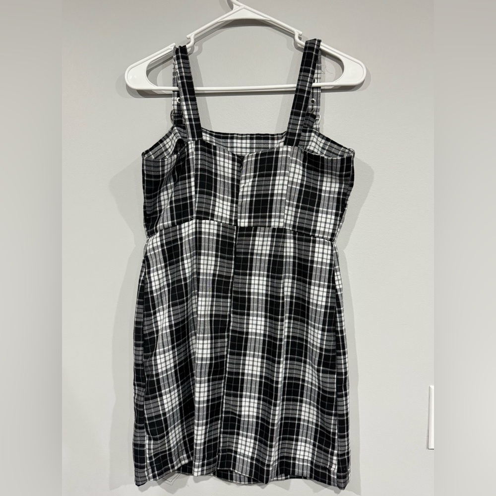 Black and White Plaid Dress